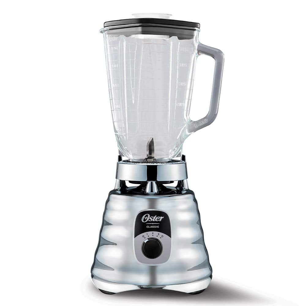Tarro De Vidrio Blender Oster Original De 3 Velocidades Cromado De 1,25 Litros