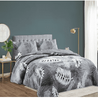 Todostore - Cobertor Plush Con Chiporro Plaza Y Media Color Gris Con Diseño