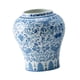 thumbnail image 1 of Jarrón De Cerámica China Para Flores, Maceta Clásica Para Decoración De Entrada De Sala De Estar, Azul Claro, 1 of 5