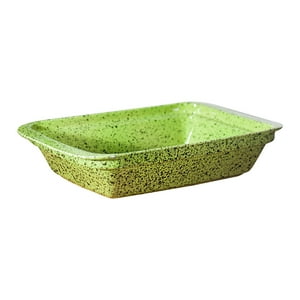 Genérico - Fuente De Cerámica P/Horno Tipo Gres - Rectangular 37X23 Verde-Jsp