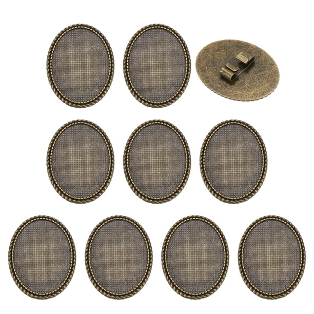 Uxcell 10 piezas de hebilla de corbata bolo, cierre deslizante ovalado vintage en blanco, estilo 1, bronce
