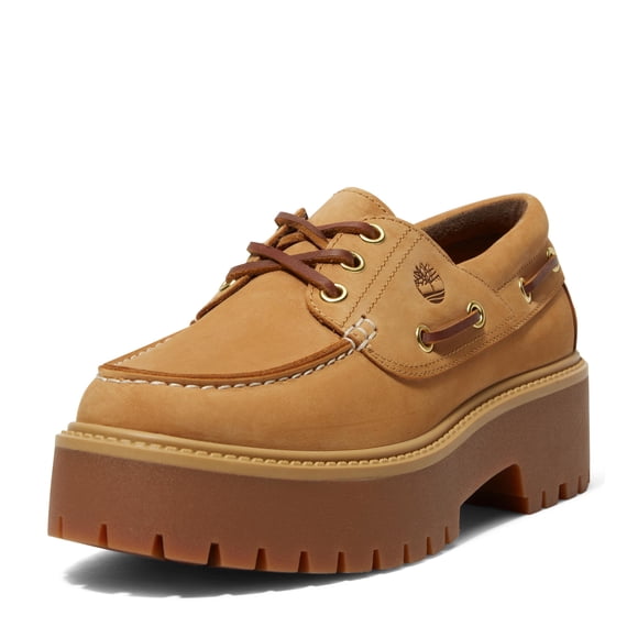 Zapato Timberland Stone Street Platform Boat para mujer, marrón 6.5US