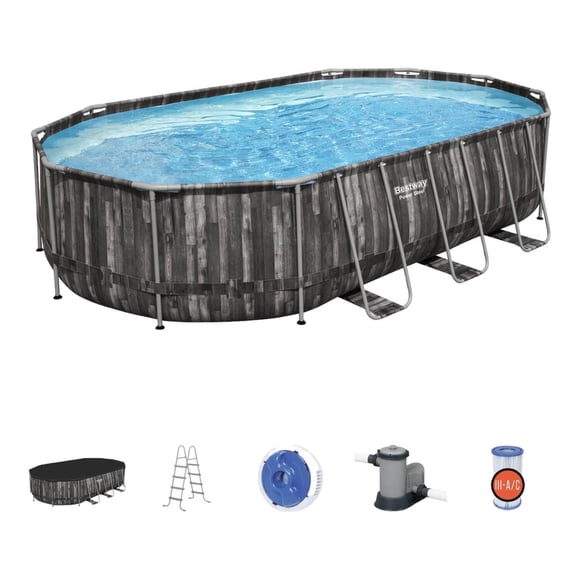 Piscina Bestway Ovalada Filtro + Accesorios 6.10X3.66X1.22M