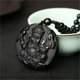 thumbnail image 3 of Collar ASGIFT con colgante unisex de obsidiana natural y ganesha, 3 of 8