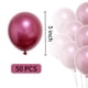 thumbnail image 2 of Globos de látex Ztikug de 5 cm, color rojo metalizado, para fiesta de cumpleaños, 2 of 6