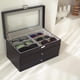 thumbnail image 5 of Organizador ProCase para guardar gafas de sol con 18 ranuras, piel, color negro, 5 of 6