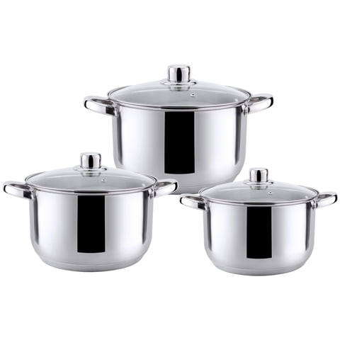 Haus Roland - Baterías 6 Piezas Acero Inoxidable Dresden Gris