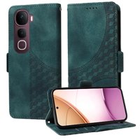 Carcasa Foxdock Vivo V40E 5G De Cuero Pu, Diseño Acolchado Clásico, Protección Contra Caídas Y Rayones