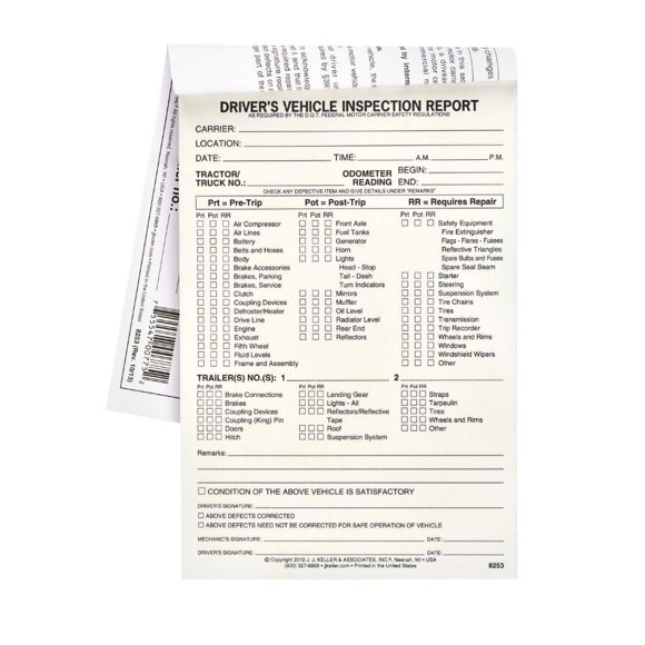 Informe de Inspección J. J. Keller – Juego de 5 (14 cm x 22 cm)