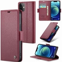 Caseme Tipo Cartera Iphone 13 Mini Con Cierre Magnético, Rfid, Tarjetero, Soporte, Carga Inalámbrica