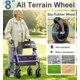thumbnail image 3 of Andador Plegable HOMLAND con Asiento y Ruedas de 20 cm, 3 of 7