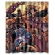thumbnail image 1 of Cortina de ducha de los Vengadores con ilustración de cómics y ganchos, tamaño 66 x 72 pulgadas, 1 of 3