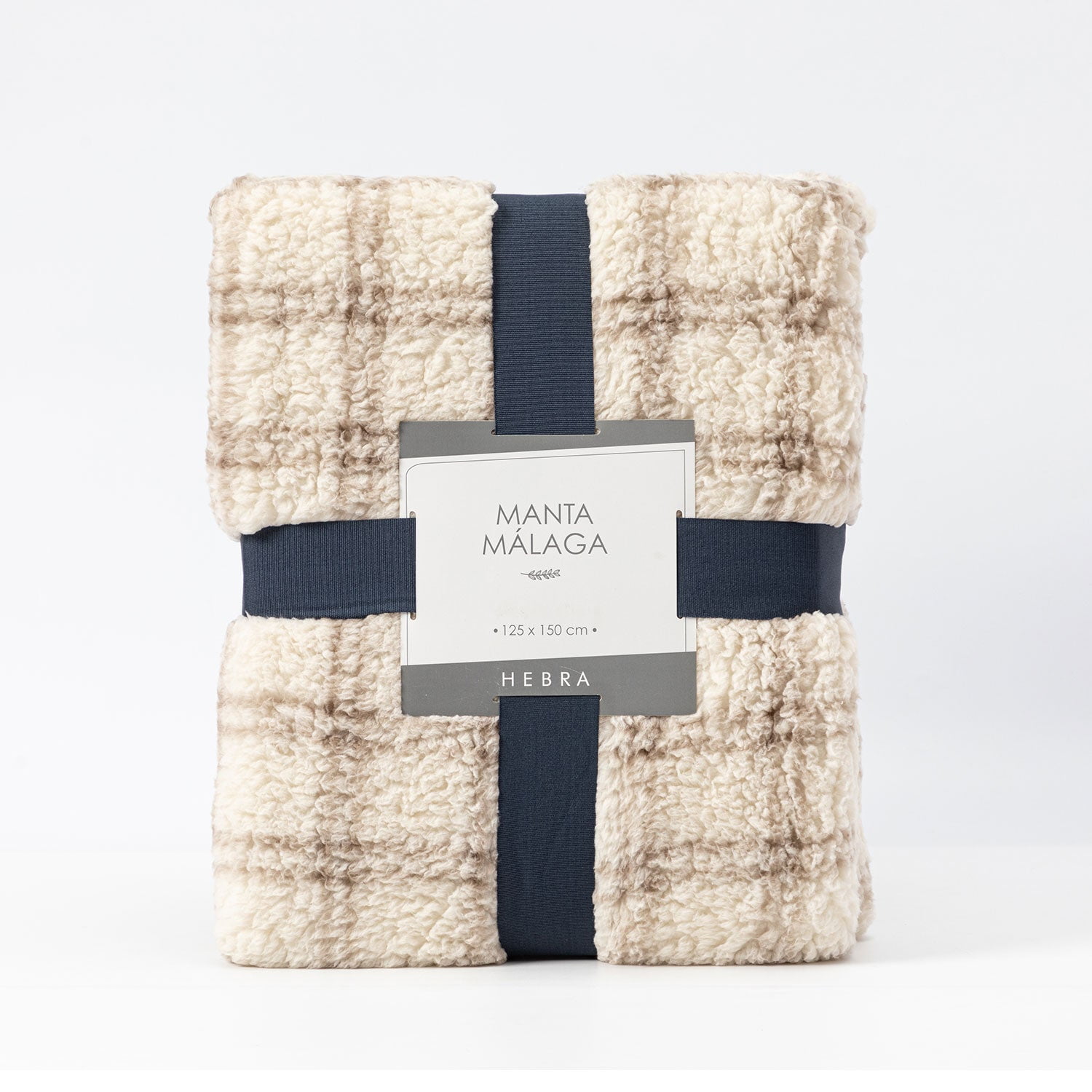 Hebra - Manta Sherpa 125x150 Malaga Café/crudo