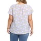 thumbnail image 3 of GRACIA Y GRANDEZA Blusa Floral Impresa de Talla Grande para Mujer de Escuela Colegio Pascua Cuello en V con Encaje Mangas con Volantes Top Casual de Verano 2X Lila, 3 of 6