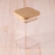thumbnail image 3 of Frasco Hermetico Recipiente 600mL Vidrio Cuadrado 12cm Bambú, 3 of 5