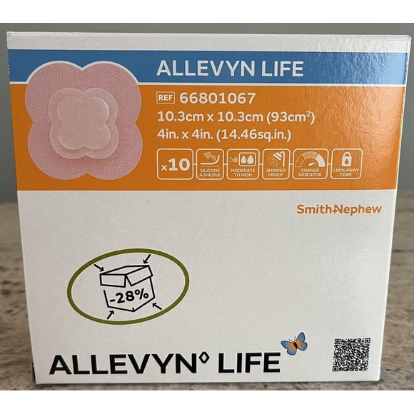 Apósito para heridas Smith & Nephew ALLEVYN Life, 10 unidades, 10 x 10 cm