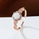 thumbnail image 1 of Elegant Opal Flower Lace Eternity Ring - 18K Gold Plated Wedding Engagement Ring for Women and Girls - Perfect for Parties and Banquets, 1 of 5