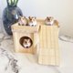 thumbnail image 2 of Hideout De Madera De Hámster Casa De Madera De Hámster Con Escalera Cuerda Decoración De Plataforma Accesorios De Jaula De Animales Pequeños Desmontables Para Gerbils De Rata Y Otros Pequeño, 2 of 3