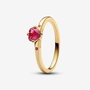Anillo Pandora Explosión De Amor Baño De Oro 14K Rojo Mujer