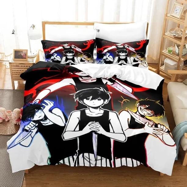 Kawaii Omori Bedding Set Bed Aldult Kid Bedroom Duvetcover Bed Sheet Bed Sheets