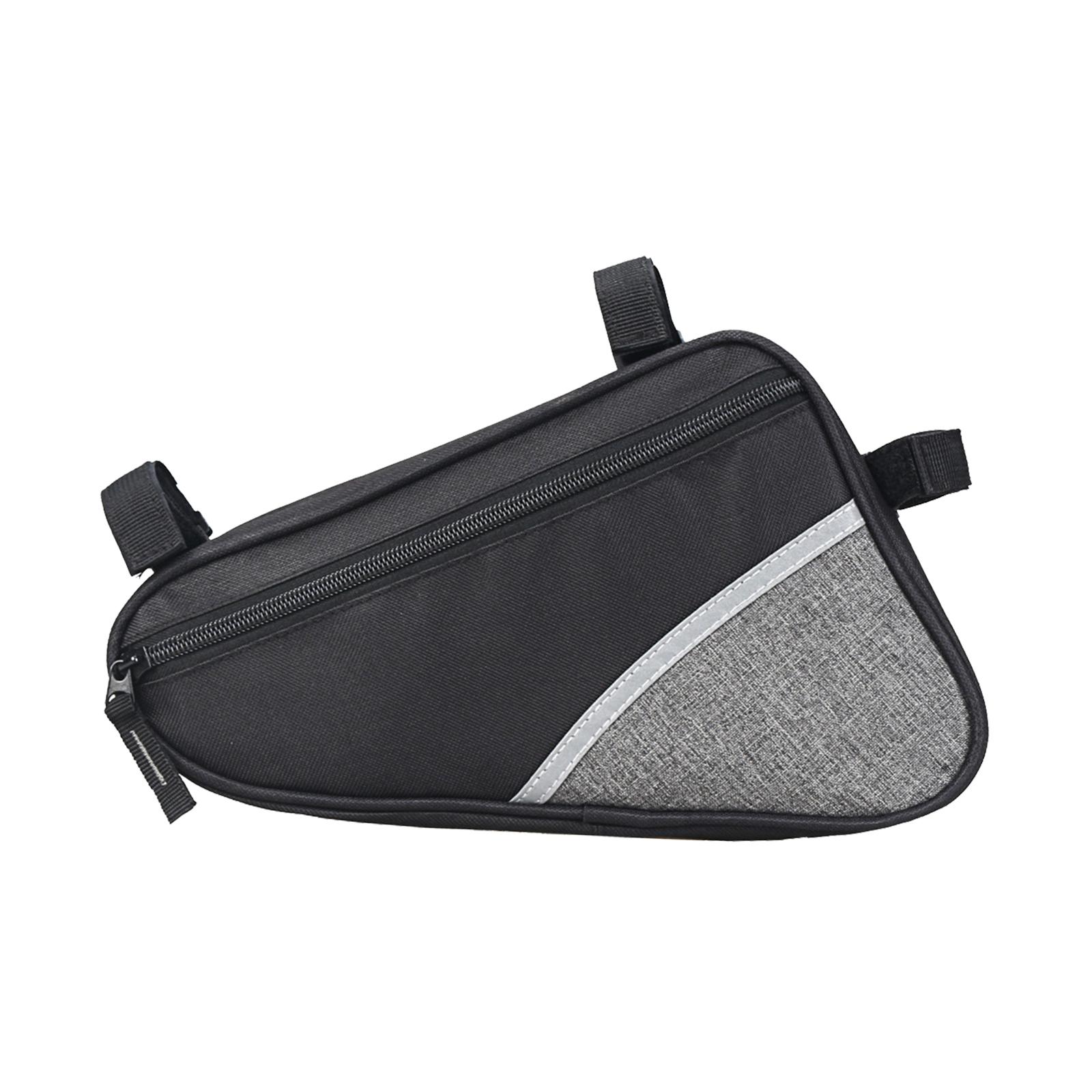Ioensy - Bolsa Para Cuadro De Bicicleta, Accesorios Impermeables, Bolsa Para Sillín Para Tarjetas, Herramientas De Reparación, Llaves, Gris