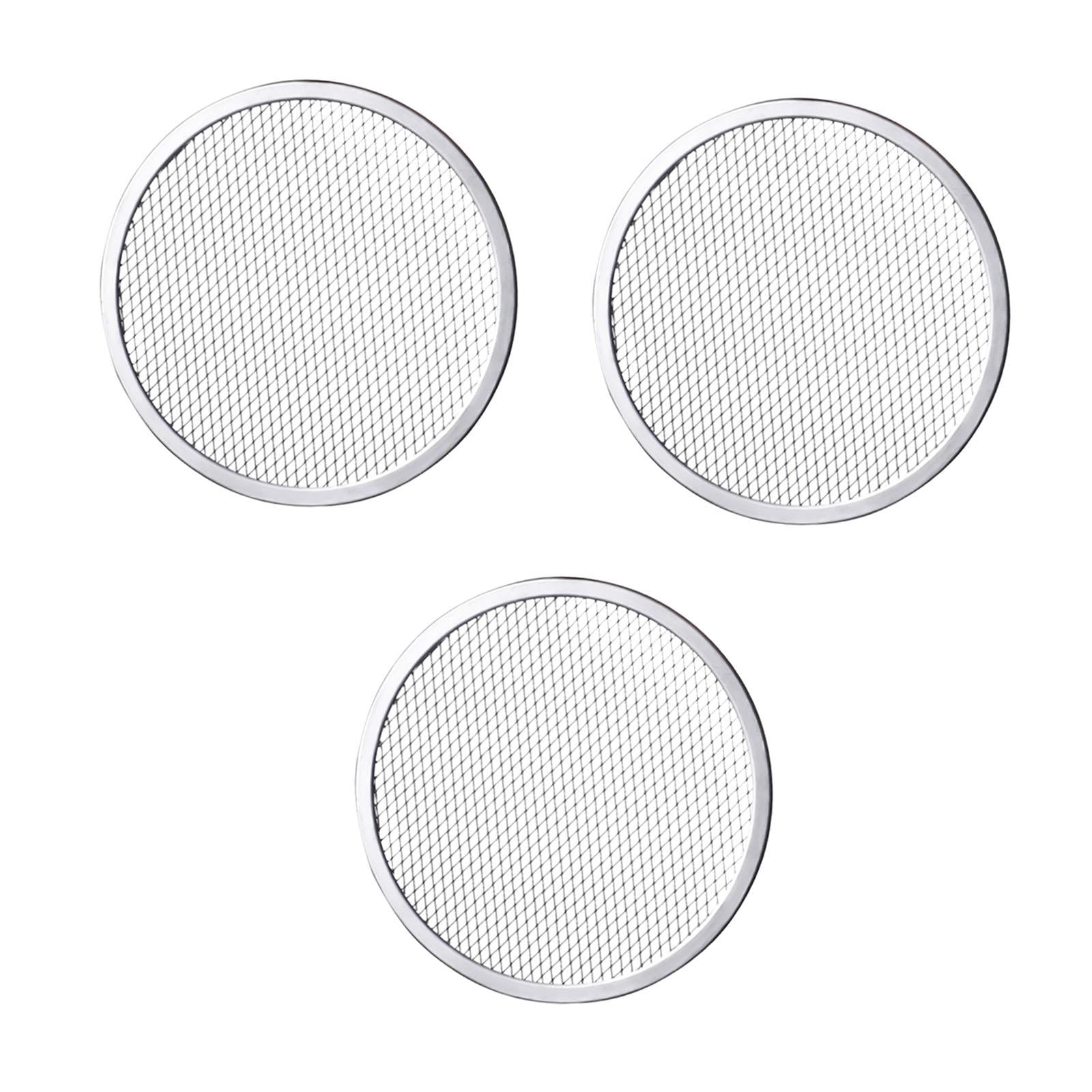 Magideal - 3 Pantallas Para Hornear Pizza De 12 Pulgadas, Suministros Para Sartenes, Bandejas De Malla Para Hornear Pizza, Bandejas Para Pizza Para El Hogar,