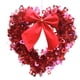 thumbnail image 3 of Corona de corazón con lazo, decoración del Día de San Valentín, corona de puerta, guirnalda Artificial para paredes, aniversario, ventanas interiores,, 3 of 5
