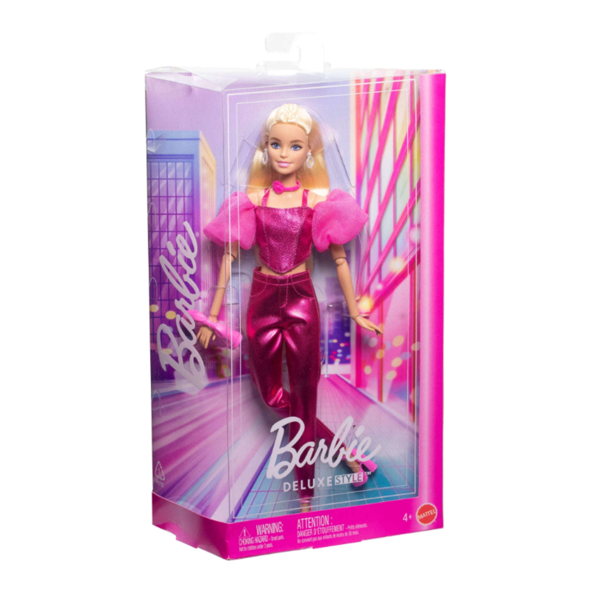 Muñeca Barbie Cabello Rubio y Conjunto Rosa