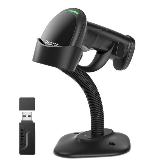 Escáner de código de barras Inateck BCST-35 2D inalámbrico con soporte 2600 mAh