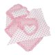 thumbnail image 1 of Juego de ropa de cama Emily Rose Pink Heart para muñecas de 18 pulgadas, 1 of 9