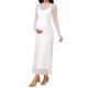 thumbnail image 2 of INSPIRE CHIC Conjunto de Vestido de Maternidad de 2 Piezas para Sesión de Fotos Vestido con Sobrecapa de Encaje de Manga Larga con Camiseta Interior a Juego XL Blanco, 2 of 6