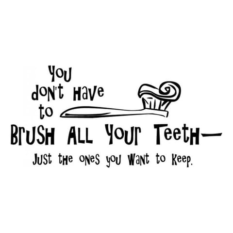 Rienda Libre Graphics - Decomural Brush Your Teeth Funny Kids Ws-15991