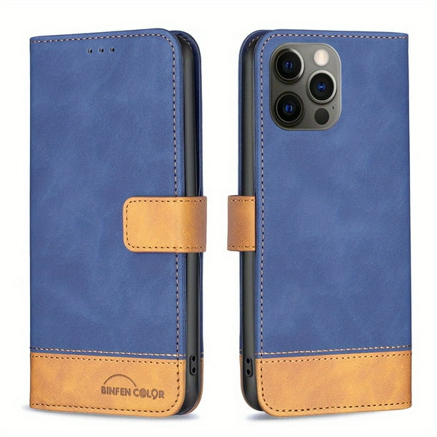 Premium Leather Phone Case With Magnetic Buckle & Card Slot Stand For iPhone 14 Pro Max, 14 Plus, 13 Pro Max, 11 Pro Max, 12 Pro Max, 7, 8, SE 2020, 2022