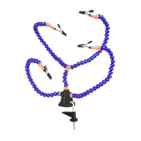 Magideal - Estación De Soldadura Helping Hands, Brazos De Mano Flexibles, Soporte De Pcb Fácil De Instalar Para Manualidades, Modelado De Reparación Electrónica Azul