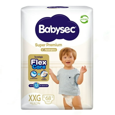 Pañales Súper Premium Xxg 68 Un Babysec