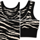 thumbnail image 3 of Top Mujer Tejido Animal Print Cebra Elasticado Sin Mangas negro Talla Única, 3 of 3
