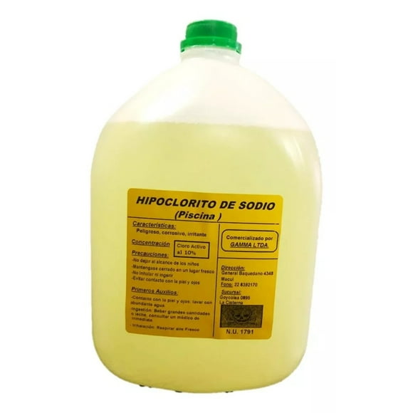 Hipoclorito de Sodio 5 litros 10% Gamma