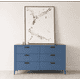 thumbnail image 1 of Cómoda "Osorno" 3 Cajones Mueble de Madera - Azúl Marino - 120x40x90 cm, 1 of 3