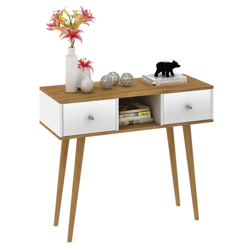 Mobilfrank - Arrimo Retro 2 Cajones Blanco