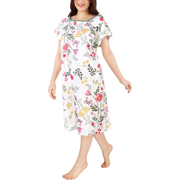 Bata de hospital Utopia Care para mujer, suave y cómoda, con estampado floral, talla S