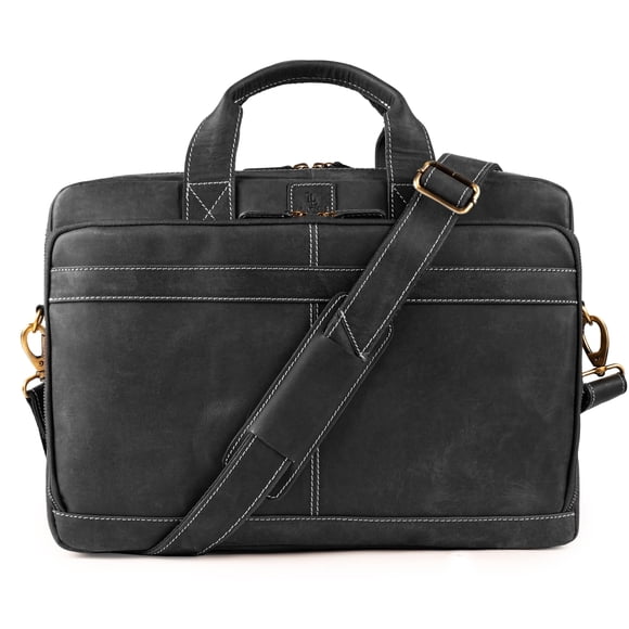 Maletín de cuero & latch 41 cm para portátil de 16" negro
