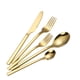 thumbnail image 5 of 5x Juego De Cubiertos De Vajilla Brillante Cuchillo Cuchara Tenedor Cubiertos Dorado, 5 of 5