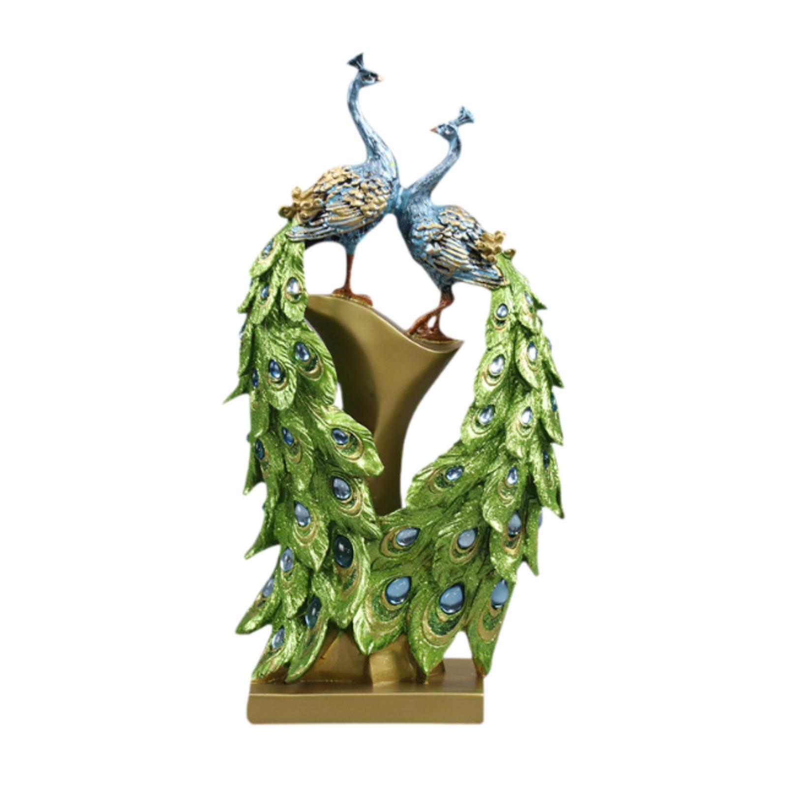 Bothyi - Estatua De Pavo Real, Adorno De Mesa De Resina Moderna Para Estantería, Entrada, Dormitorio, Estilo B