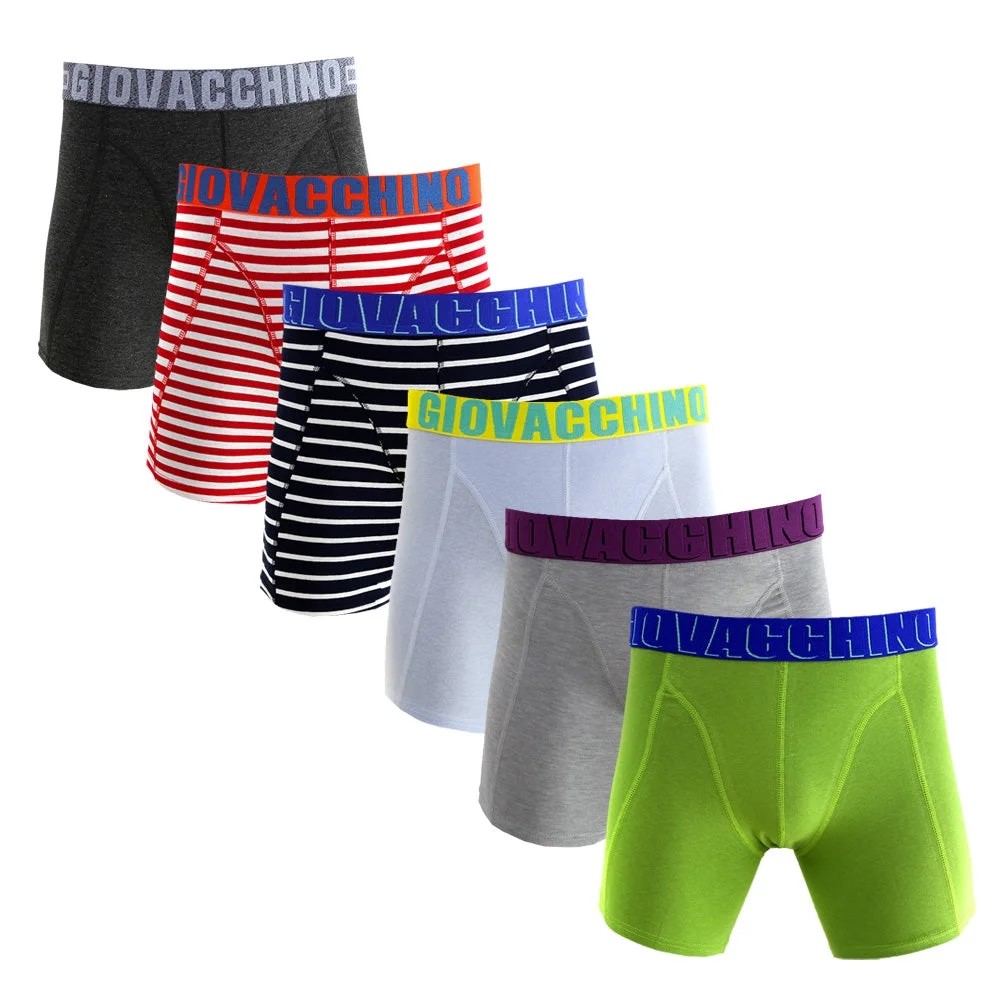 Giovacchino - Pack De 6 Boxer Largo Algodón Hombre