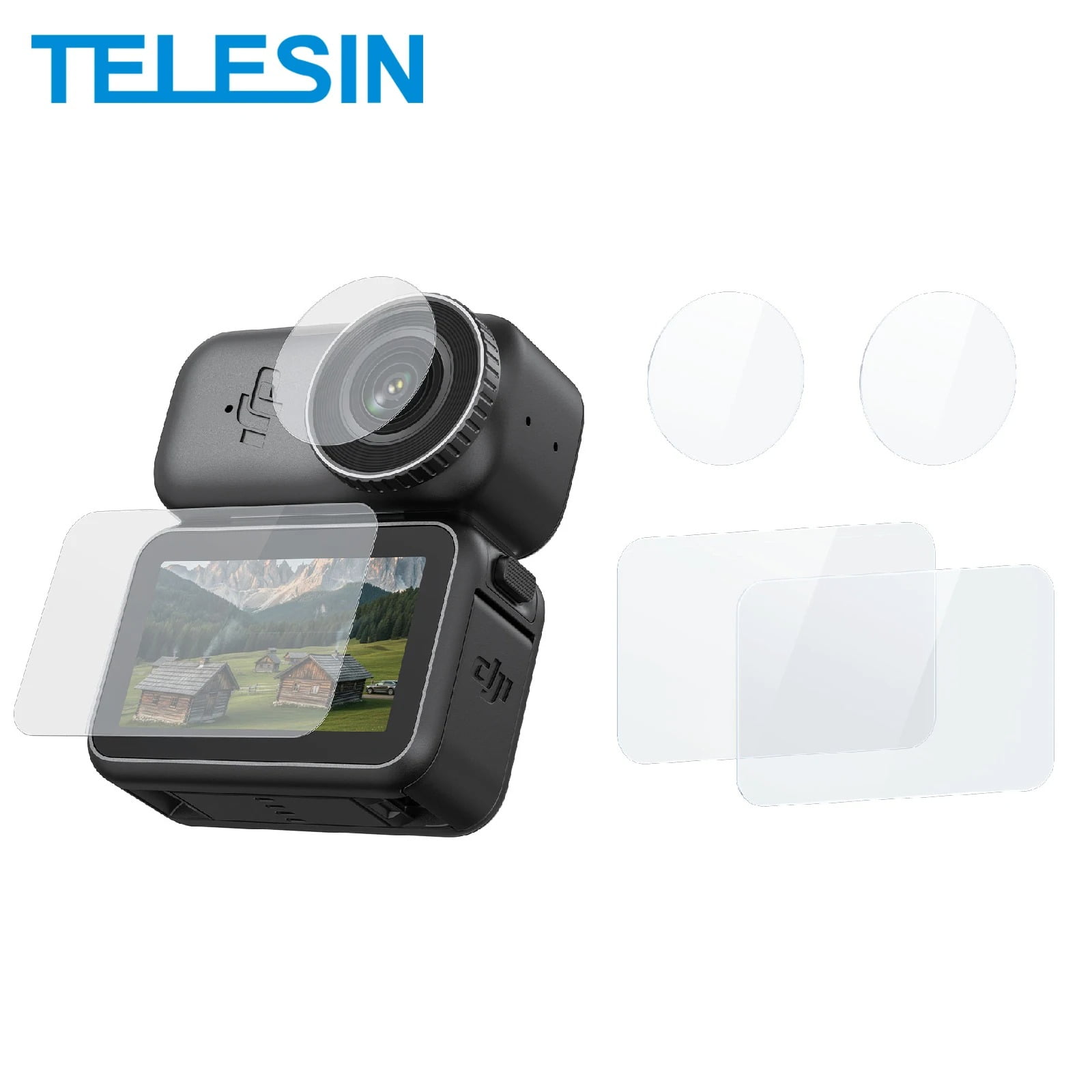 Telesin - Láminas De Vidrio Templado Para Dji Osmo Nano Lente Pantalla