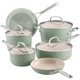 thumbnail image 1 of Juego de utensilios de cocina KitchenAid 10 piezas, cerámica antiadherente, color Cardamomo, 1 of 8