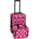 thumbnail image 1 of Set Maletas Rockland Softside 2 Piezas Pink Dot Expandible, 1 of 3