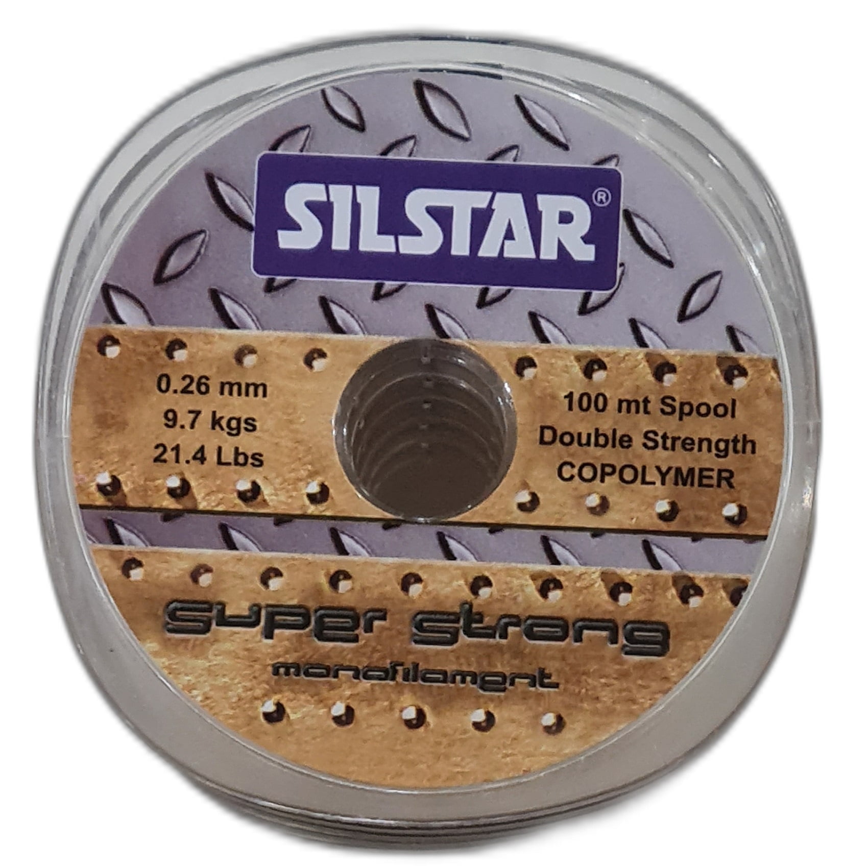 Silstar - Nylon De Pesca 0,26mm Super Strong Resiste9,7kg 100mt Marron