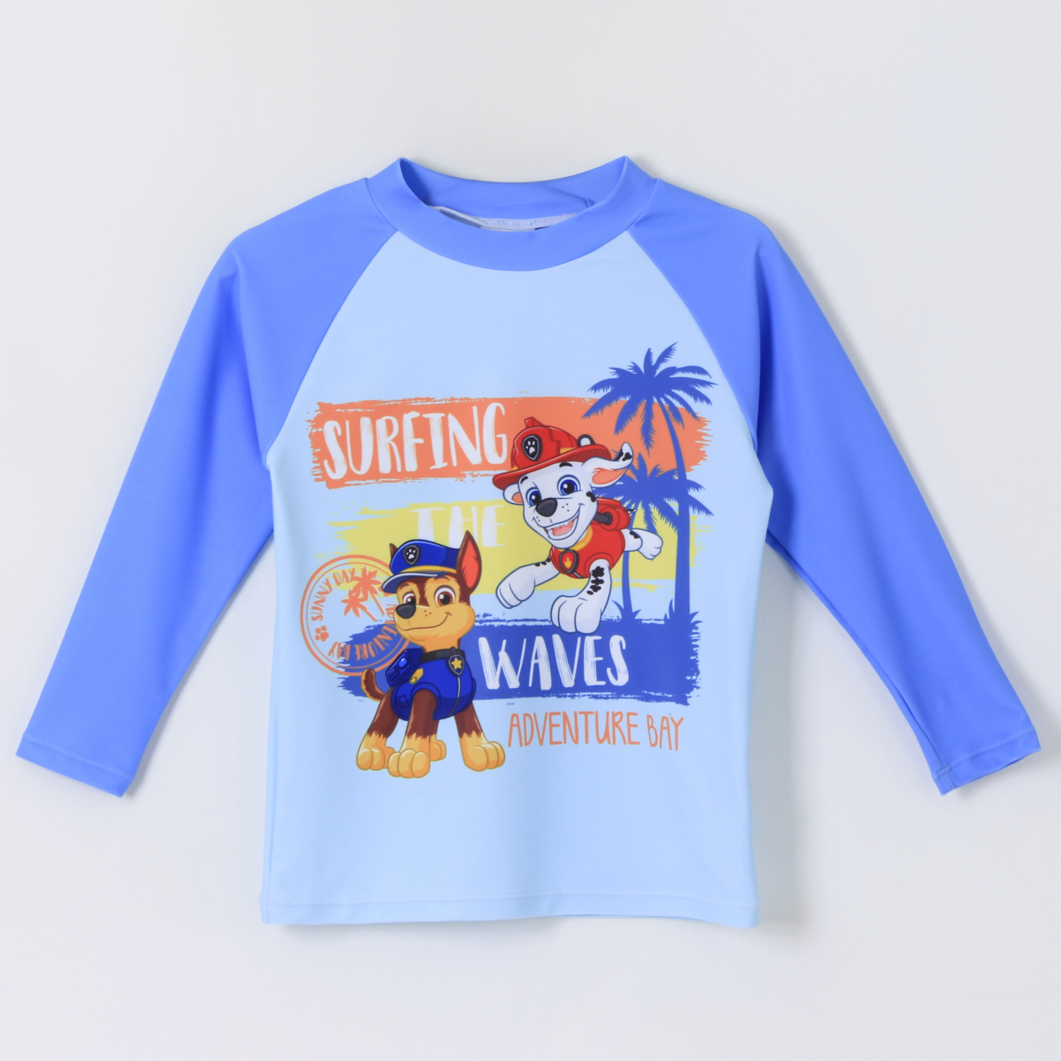 Polera Uv Niño Celeste Surf Paw Patrol