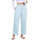thumbnail image 1 of Pantalones de pijama de pierna ancha a cuadros para mujer de INSPIRE CHIC con cintura ajustable y tejido suave y elástico S Azul, 1 of 6